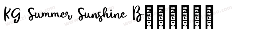 KG Summer Sunshine B字体转换